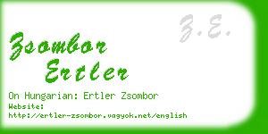 zsombor ertler business card